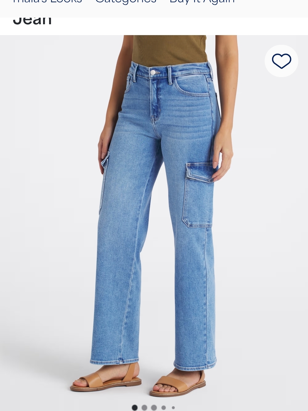 Just Usa Light Blue Straight Leg Cargo Jeans